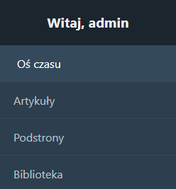 Panel nawigacyjny Zeenith CMS